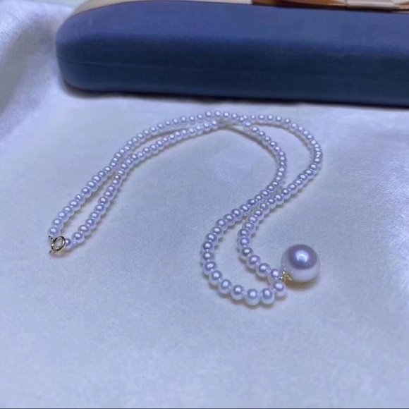 Natrual color Fresh water pearl necklace. - Picture 3 of 6